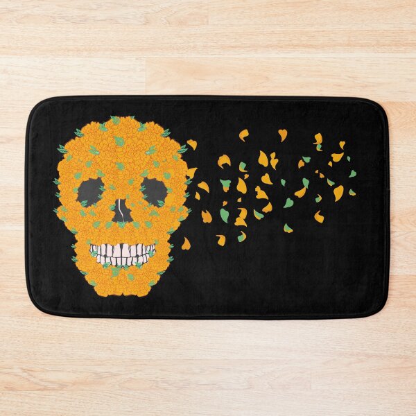 Item preview, Cempasuchil flower skull. designed and sold by angieleeart.