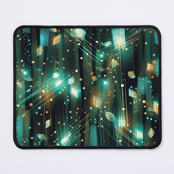 Item preview, Pattern of colorful, fluorescent, bioluminescent diamonds designed and sold by AI-Only Creations.