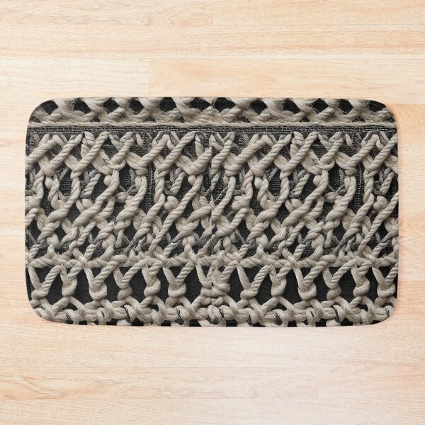 Item preview, Old fabric with knots and white ropes country style antique fashion designed and sold by Carlos Gudino.