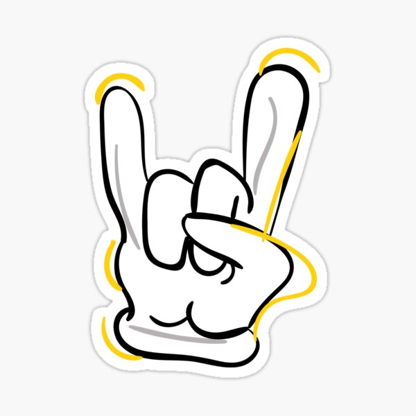 Rocking Horn Hand - Fuzz Rocker Sticker