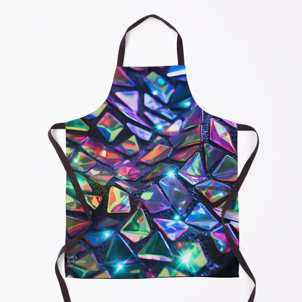 Item preview, Pattern of colorful, fluorescent, bioluminescent diamonds designed and sold by AI-Only Creations.