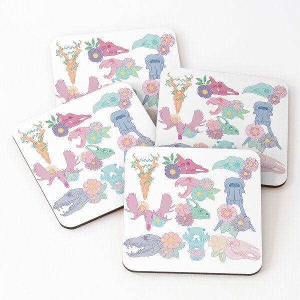 Item preview, Skulls and flowers designed and sold by PastelPlaythings.