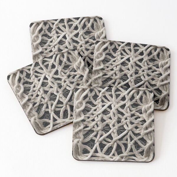 Item preview, 3d white ropes intertwined with knots country style antique fashion designed and sold by Carlos Gudino.
