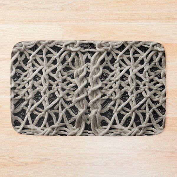 Item preview, 3d white ropes intertwined with knots country style antique fashion designed and sold by Carlos Gudino.