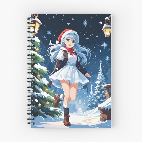 Item preview, Frosty Elegance: Girl Shines in Christmas Hat - Snowy Winter Bliss designed and sold by InkInspiratons.
