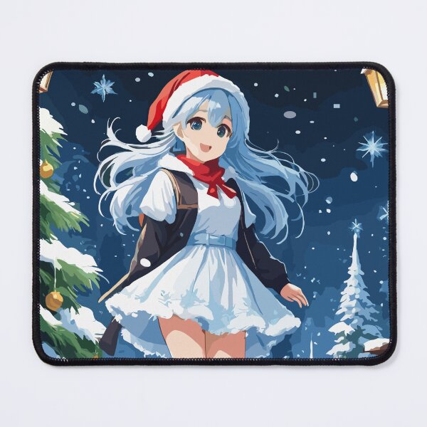 Item preview, Frosty Elegance: Girl Shines in Christmas Hat - Snowy Winter Bliss designed and sold by InkInspiratons.