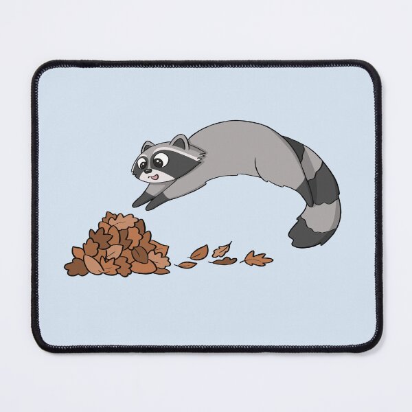 Item preview, Raccoon Jumping Into Pile Of Leaves designed and sold by Meowrye.