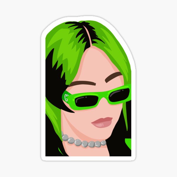 Billie Green Hair Stickers for Sale