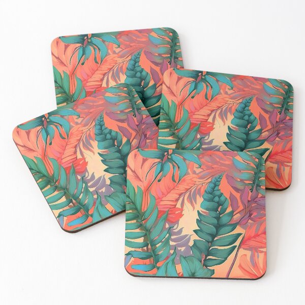 Item preview, Jungle Dreams - Watercolor Tropical Fern Leaves - Pastels designed and sold by SassyArtistry.