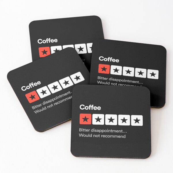 Item preview, Coffee, Bitter disappointment… Sarcastic one star review design designed and sold by MindenBrings.