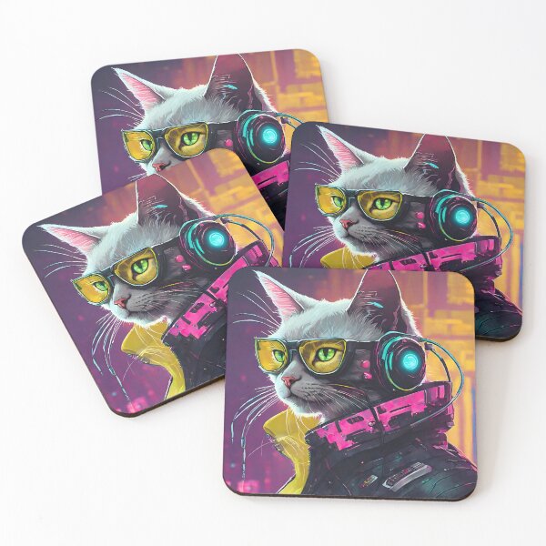 Item preview, Cyberpunk Cat designed and sold by AzDrop.