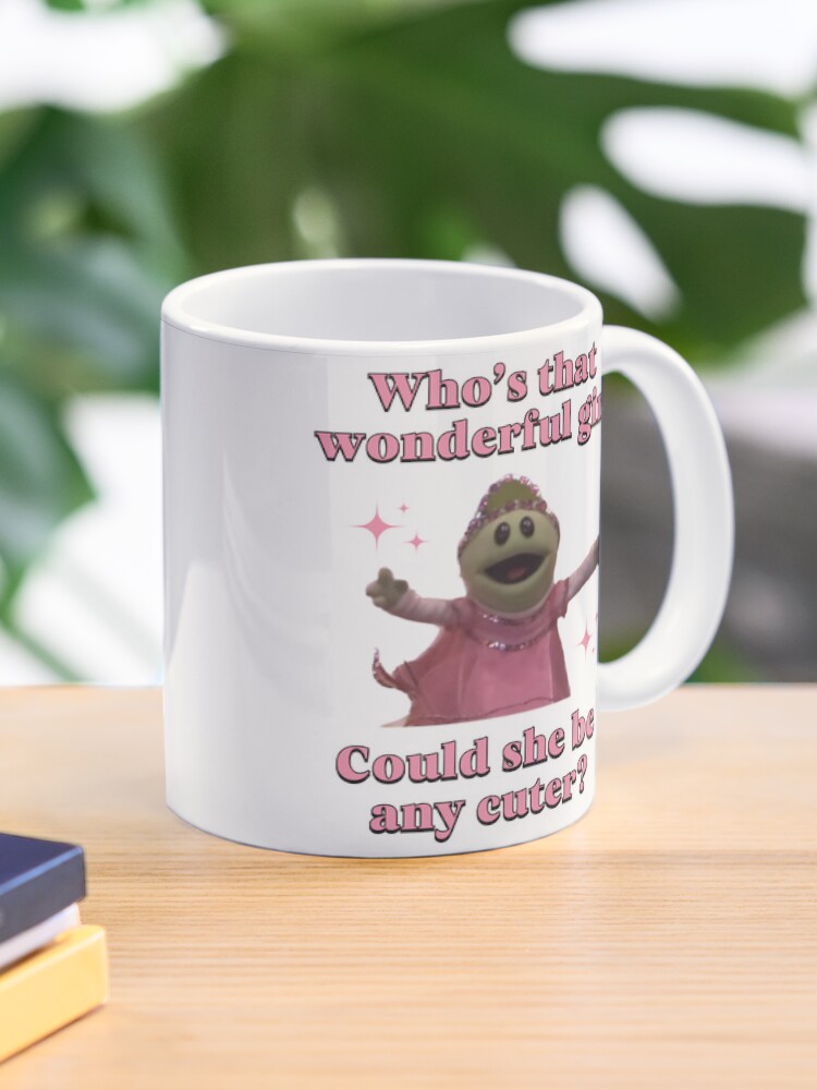 What is the "who's that wonderful girl mug"?