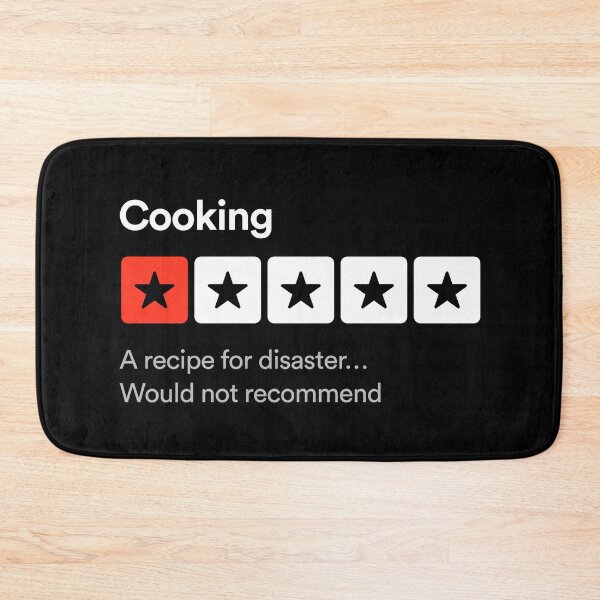 Item preview, Cooking, A recipe for disaster… Sarcastic one star review design designed and sold by MindenBrings.