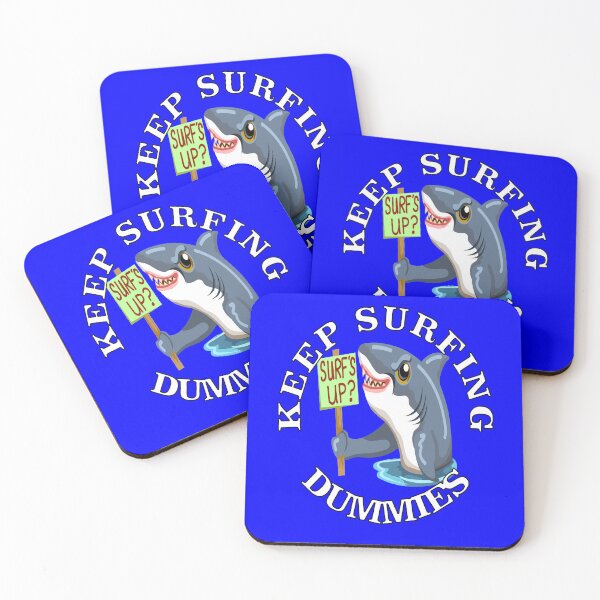 Item preview, Keep Surfing Dummies Funny Happy Cartoon Hungry Shark  designed and sold by fantasticdesign.