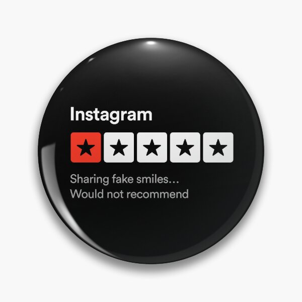 Item preview, Instagram, Sharing fake smiles… Sarcastic one star review design designed and sold by MindenBrings.