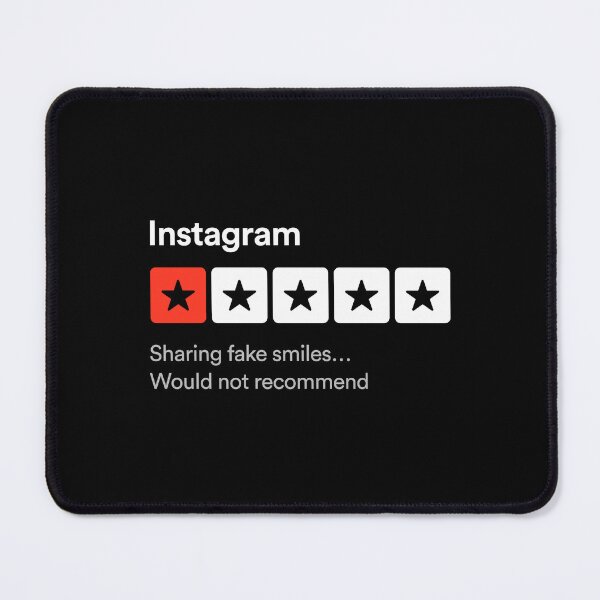 Item preview, Instagram, Sharing fake smiles… Sarcastic one star review design designed and sold by MindenBrings.