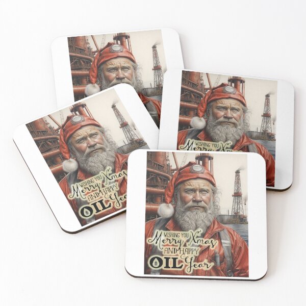 Item preview, Merry Xmas and Happy Oil Year; Oiler as Santa; designed and sold by StickerApe.