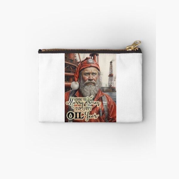 Item preview, Merry Xmas and Happy Oil Year; Oiler as Santa; designed and sold by StickerApe.