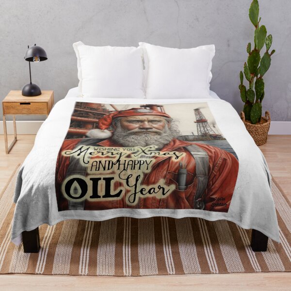 Item preview, Merry Xmas and Happy Oil Year; Oiler as Santa; designed and sold by StickerApe.