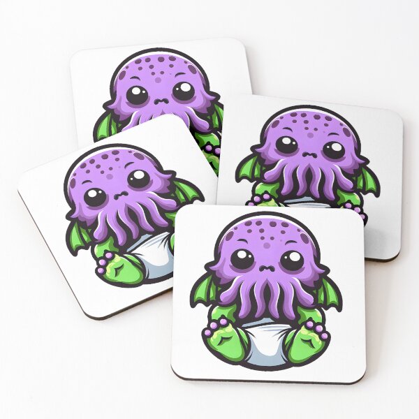 Item preview, Provoke Smirks with the Charm of Lovecraft: Adorable Baby Cthulhu Design - Cute, Colorful, and with Tentacles designed and sold by posterflunz.