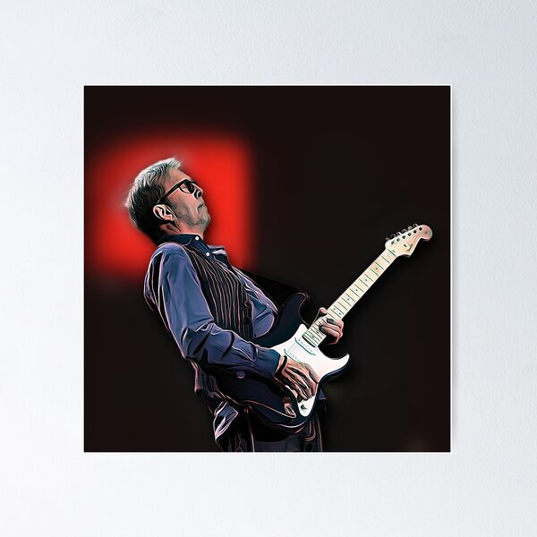 Artikel-Vorschau von Eric Clapton Gitarrenlegende Digitales Kunstwerk, designt und verkauft von kakarikihill.