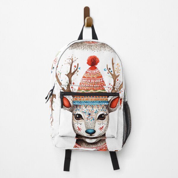 Item preview, Folk Art Christmas Deer designed and sold by TukiiDesign.