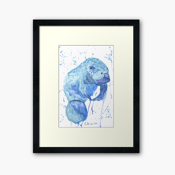 Item preview, Abstract Watercolor Manatee designed and sold by CHWebbArt.