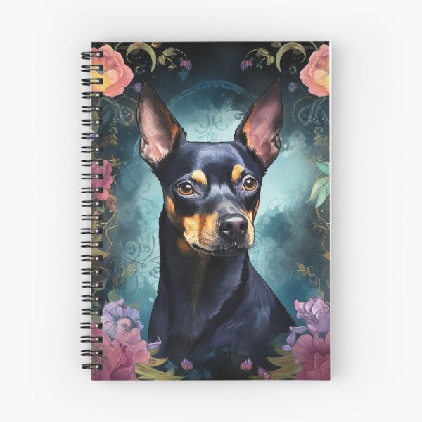 Item preview, cute Mini Pinscher Miniature Pinscher dog art drawing designed and sold by WallyPink.