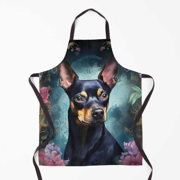 Item preview, cute Mini Pinscher Miniature Pinscher dog art drawing designed and sold by WallyPink.