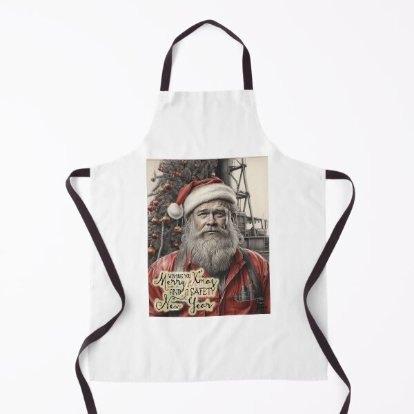 Item preview, Merry Xmas and a Safety New Year; Oiler as Santa; designed and sold by StickerApe.