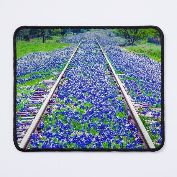 Item preview, Texas Bluebonnets Jigsaw Puzzle: Stickers, Magnets, Desk Mats, Mouse Pads, Pillows, Totes, Wall Art, Comforters, Shower Curtains, Clocks, Art Prints, Blankets, Bath Mats, Pins designed and sold by MoreEZUSA-Here.
