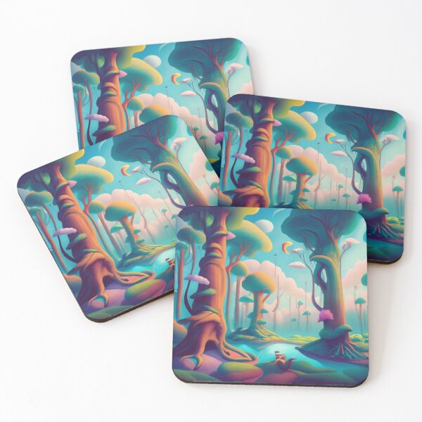 Item preview, Celestial Whispers: Surreal Azure Forest designed and sold by WhimsyRealm.