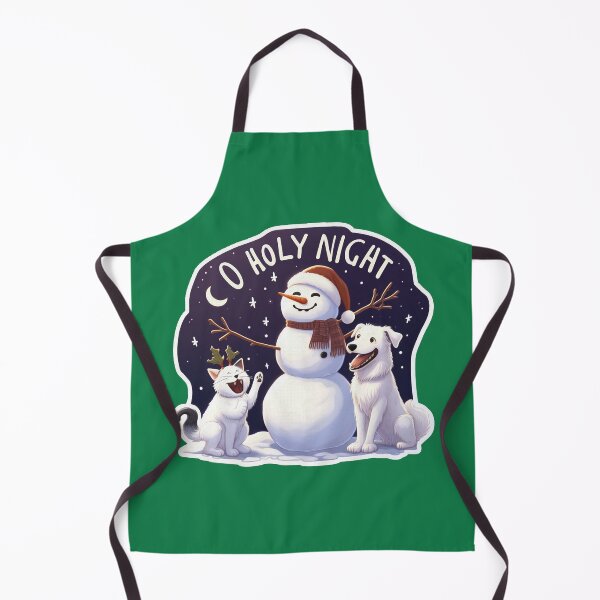 Item preview, O Holy Night White Cat Dog Snowman designed and sold by plushism.