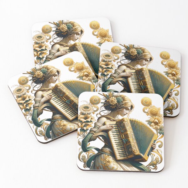 Item preview, Floral Accordionist designed and sold by the-lamplighter.