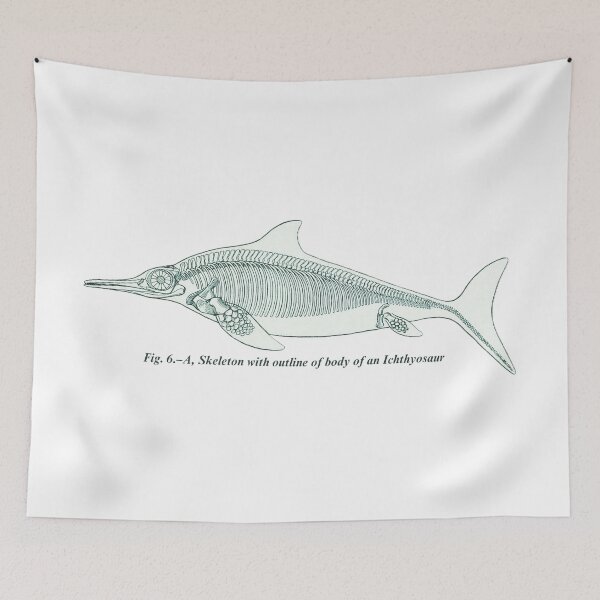 Item preview, Ichthyosaur Vintage Paleontology Dinosaur PaleoArt designed and sold by wujulike.