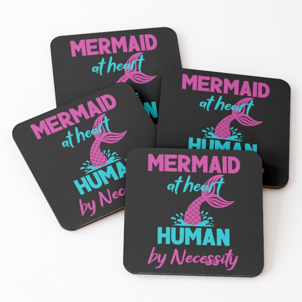 Item preview, Mermaid at Heart, Human by Necessity - Mermaid and Ocean Lovers (Multi-Color Design) designed and sold by Spiprinto.