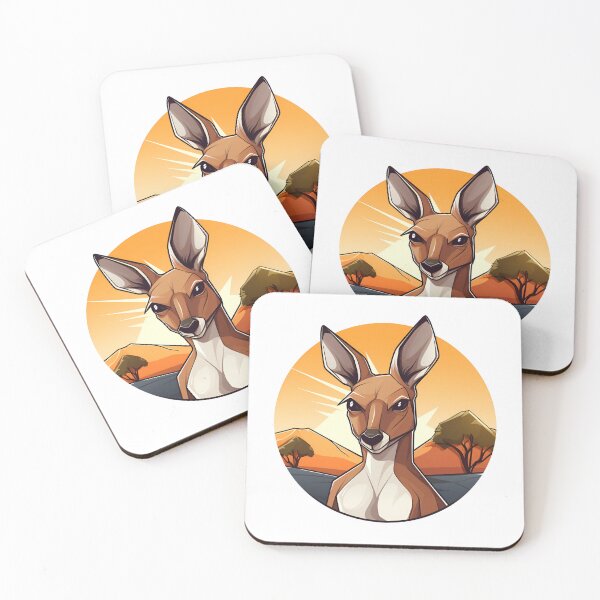 Item preview, Cartoon Artistic Style Kangaroo Painting Drawing Logo Sticker, wall arts, Art Prints and More designed and sold by Kevin Lou.