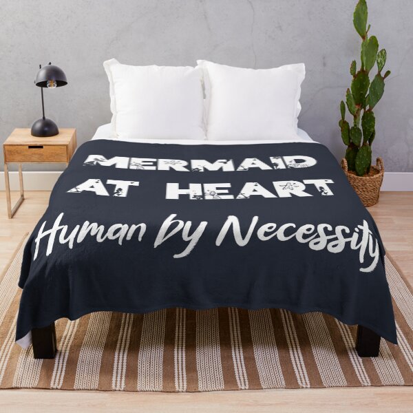 Item preview, Mermaid at Heart, Human by Necessity - Mermaid and Ocean Lovers (White Design) 2 designed and sold by Spiprinto.