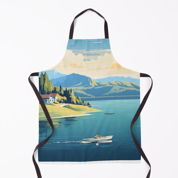 Item preview, A Vintage Travel Illustration of Chautauqua Lake - New York - US  designed and sold by GoodOldVintage.