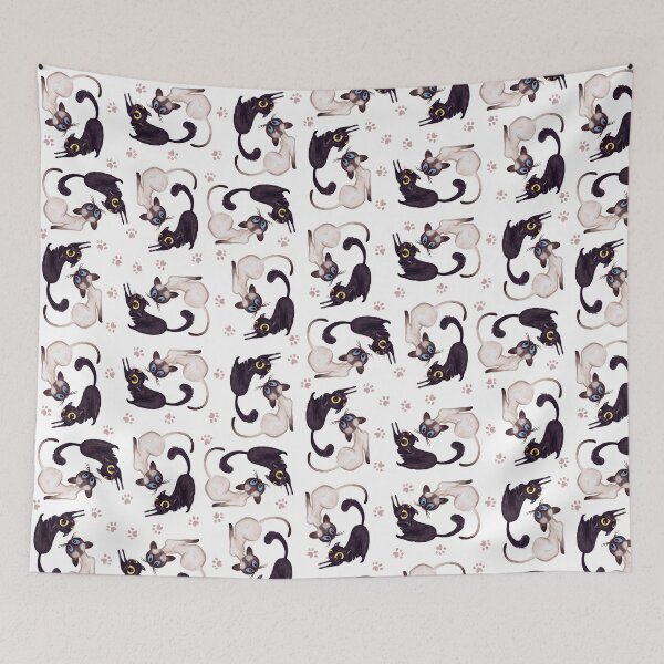 Item preview, Yin Yang Zen Cats Playing designed and sold by SirLeeTees.