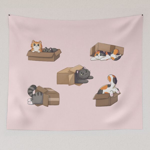Item preview, Cute Cats In Boxes designed and sold by Meowrye.