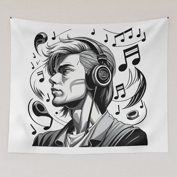 Item preview, Pencil style drawing man designed and sold by NotesForMusic.