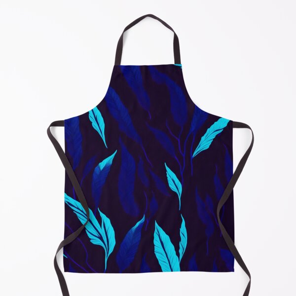 Item preview, Bright Neon Blue Tropical Fern Pattern designed and sold by SassyArtistry.