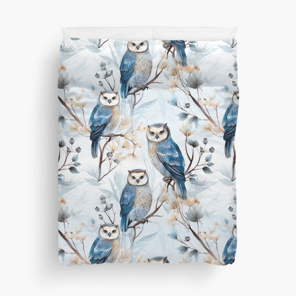 Item preview, "Watchers from the twilight woods" - Owl Seamless Pattern  designed and sold by NevernotmeUK.