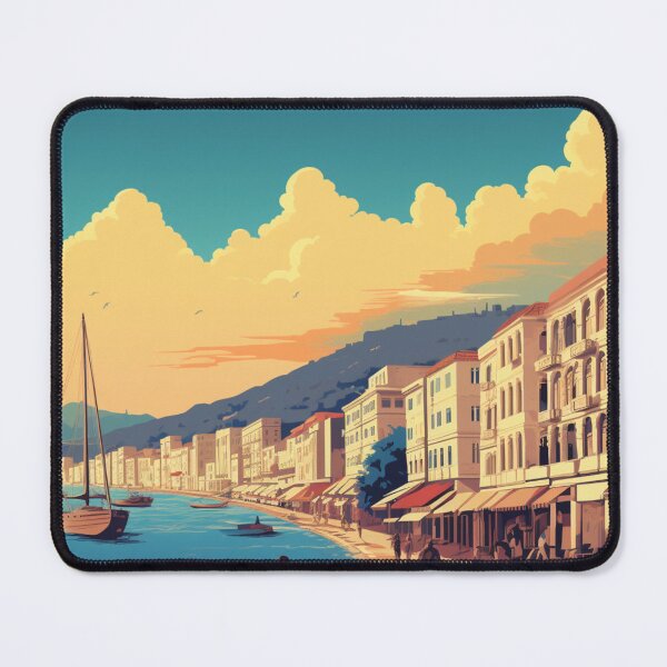 Item preview, A Vintage Travel Illustration of Izmir - Turkey  designed and sold by GoodOldVintage.