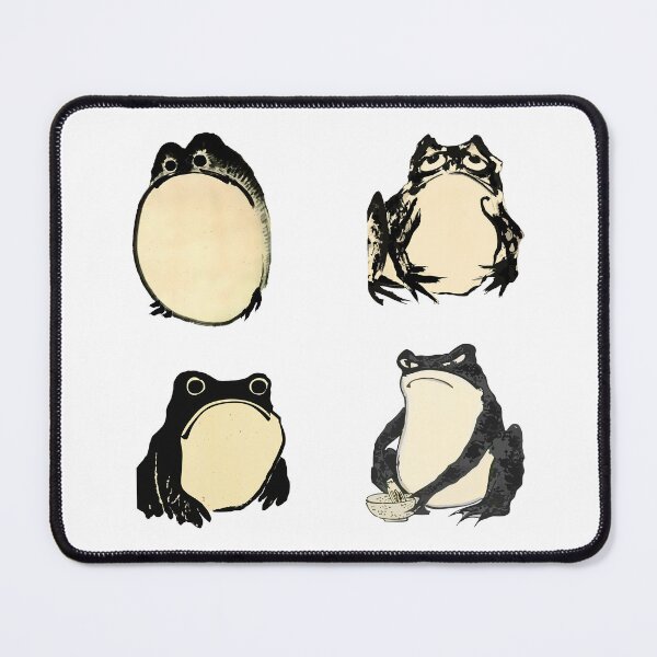 Item preview, 4 vintage matsumoto and getsuju unimpressed frog pack designed and sold by EmeraldeaArt.