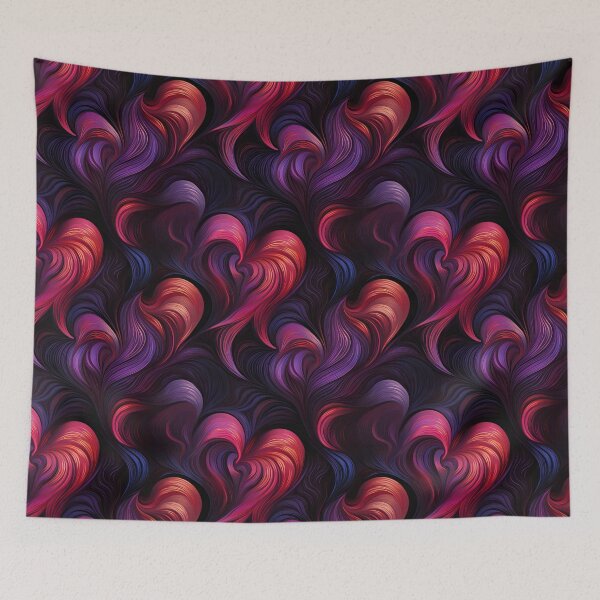 Item preview, Optical Art Extravaganza: Pulsating Heart Patterns in Vibrant Reds and Pinks designed and sold by polonuim210.