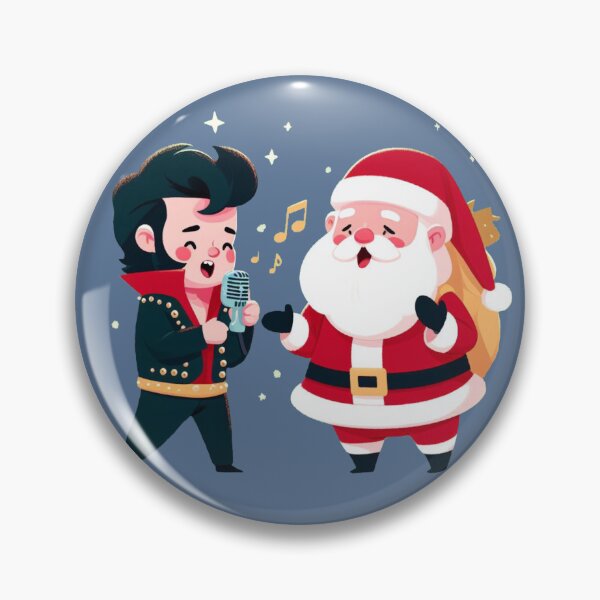 Item preview, Santa and Elvis sing duet designed and sold by peterdrawings.