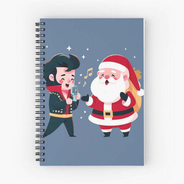 Item preview, Santa and Elvis sing duet designed and sold by peterdrawings.