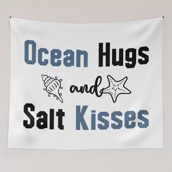 Item preview, Ocean Hugs and Salt Kisses - Summer, Beach, and Ocean Lovers (Dark Design) designed and sold by Spiprinto.